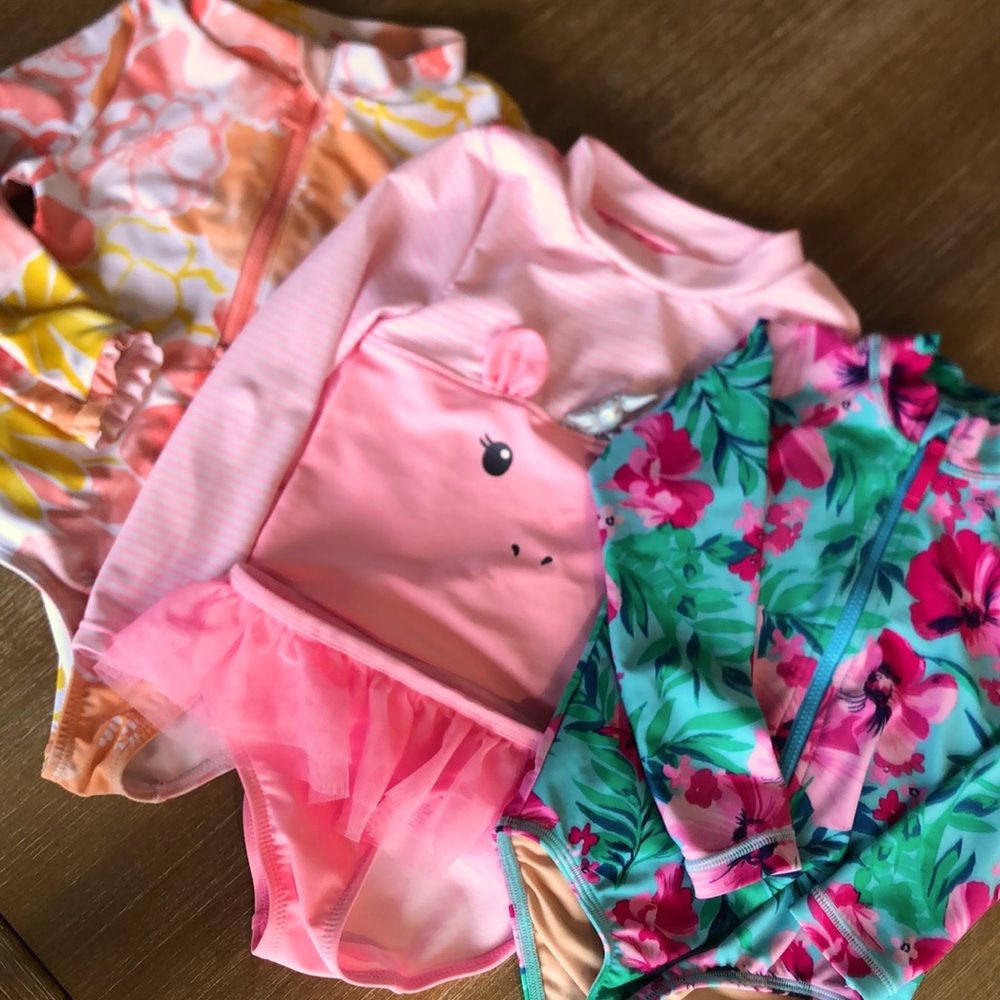 2T Girls Swimsuits. (3 for price of 1)